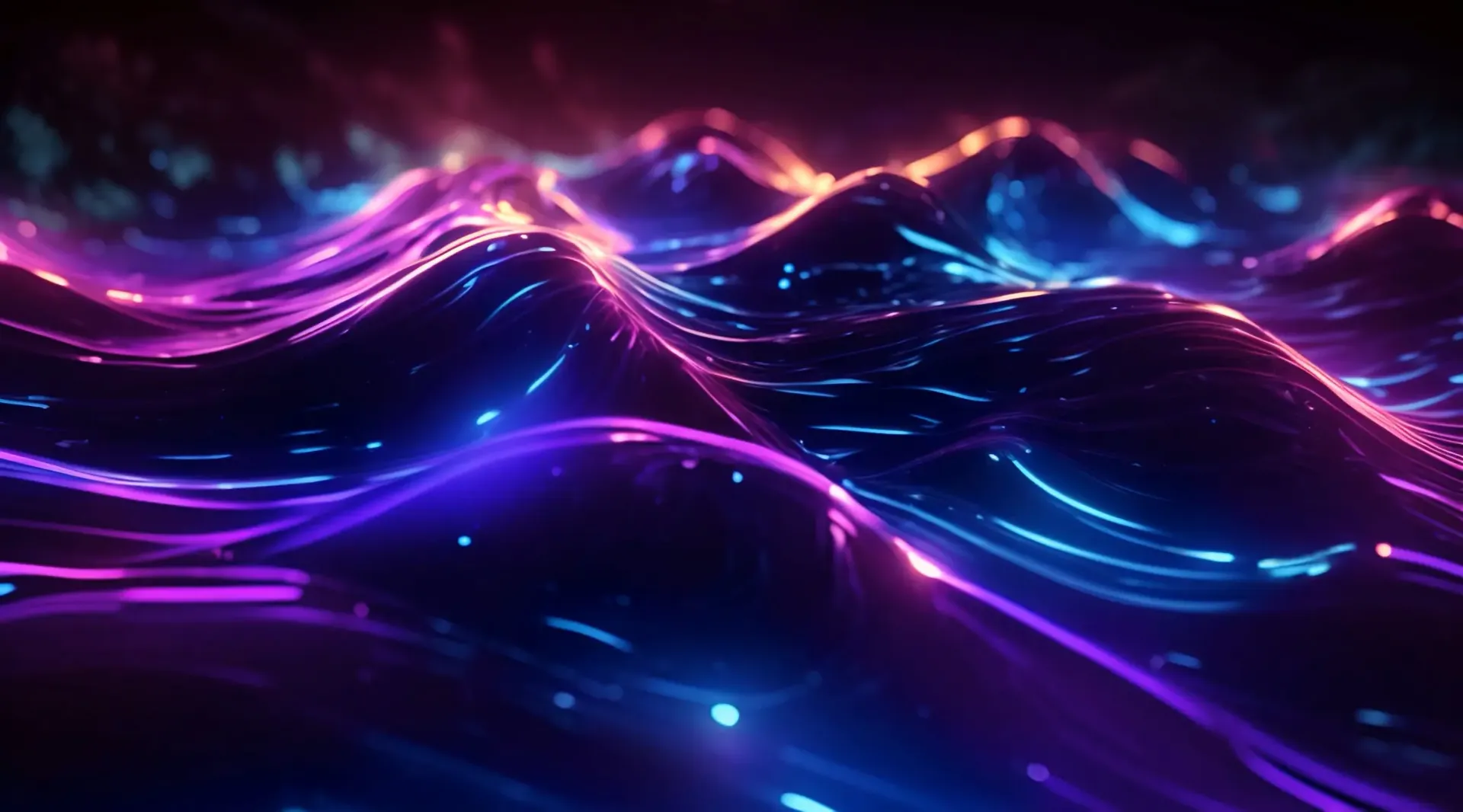 Mesmerizing Purple and Blue Waves Cinematic Backdrop